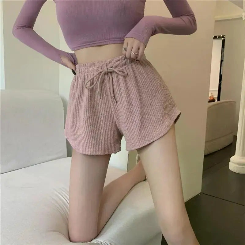 Women Gym Fitness Running Shorts Women's Summer Thin Style Loose Casual Large Size Wide Leg High Waist A-word Sports Hot Pants