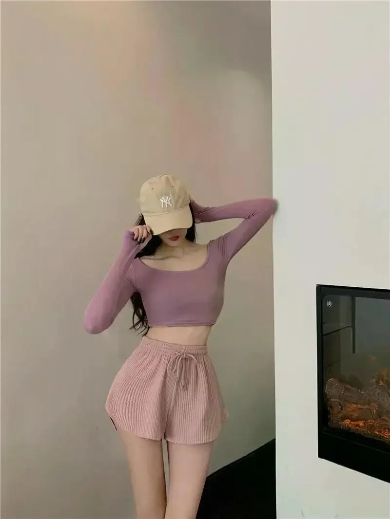 Women Gym Fitness Running Shorts Women's Summer Thin Style Loose Casual Large Size Wide Leg High Waist A-word Sports Hot Pants