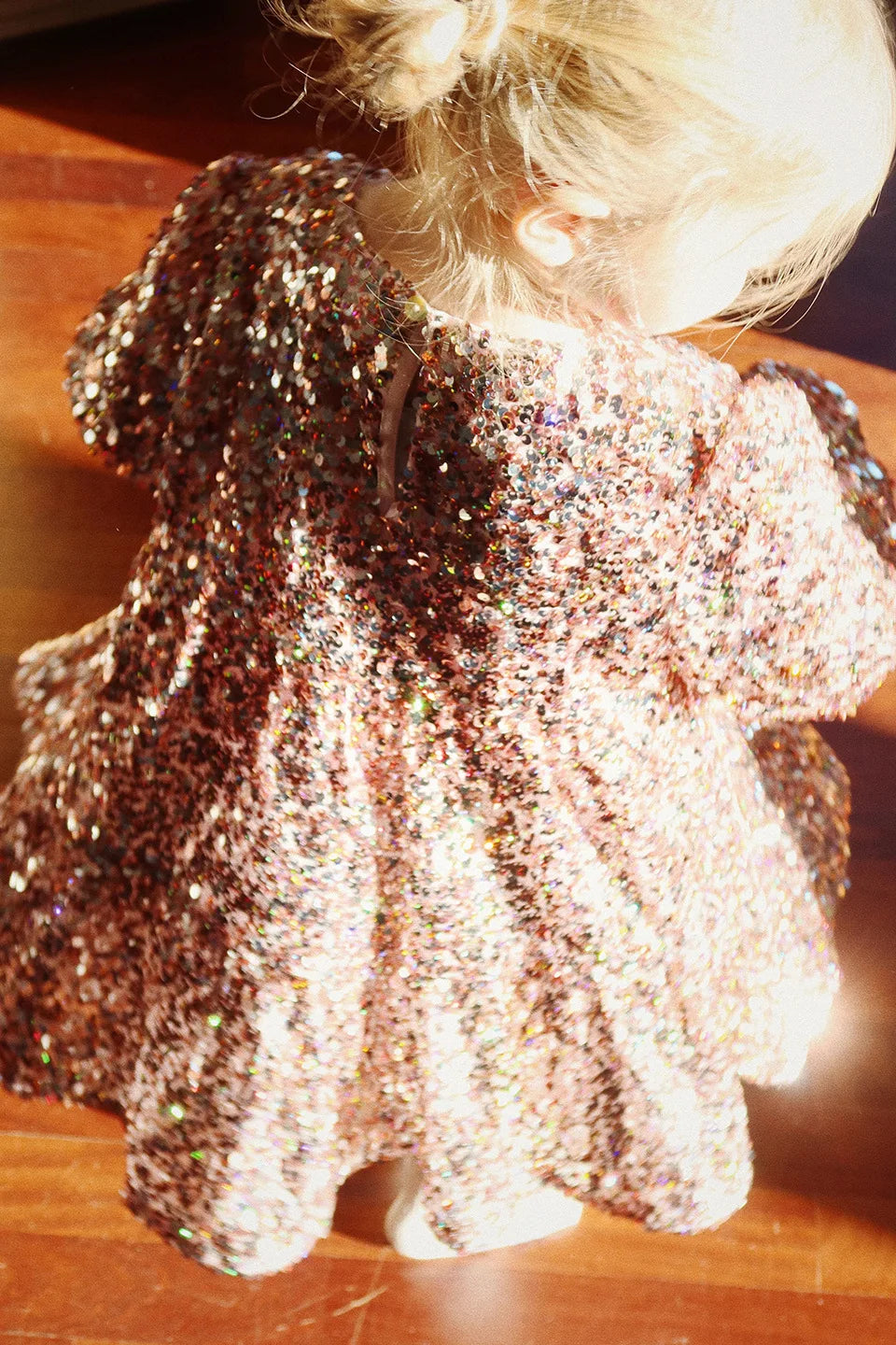 2024 KS Baby Girls Star Sequins Dress Kids Clothes Girls Mesh Princess Dresses Children Casual Skirts Christmas Party Vestidos