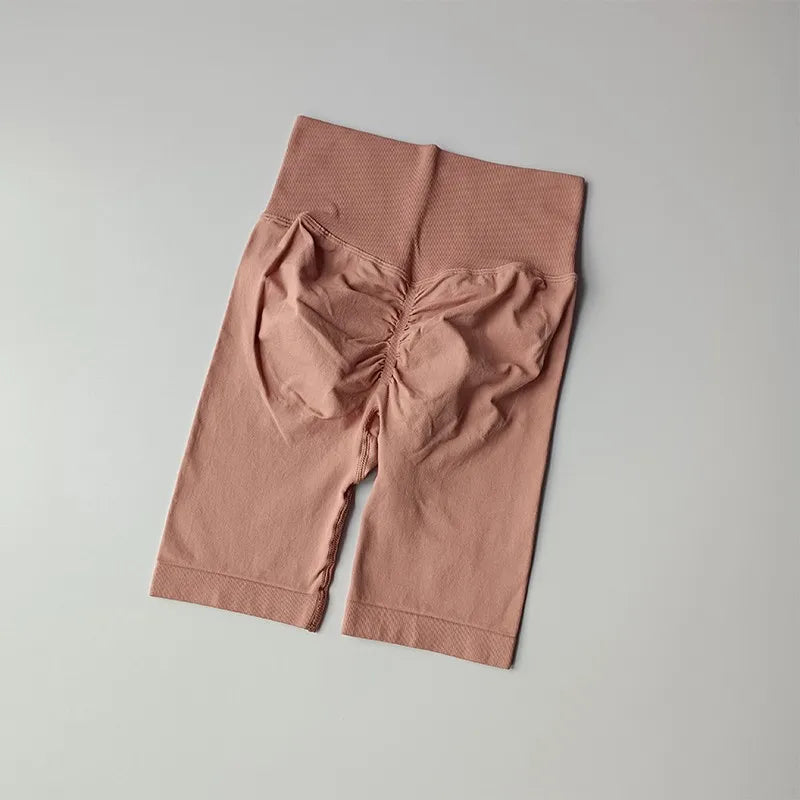 Summer Women's Yoga Shorts High Waist Fitness Workout Shorts  Sexy Booty Sport Shorts Soft Gym Shorts Running Cycling Shorts