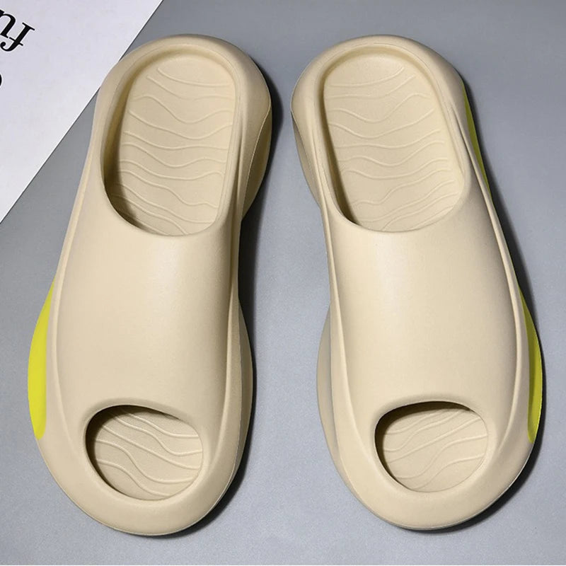 Oulylan Summer Cool Women Men Slippers Soft Sandals Women Beach Casual Shoes Light EVA Slides Men Flip-flops Men's Sandals