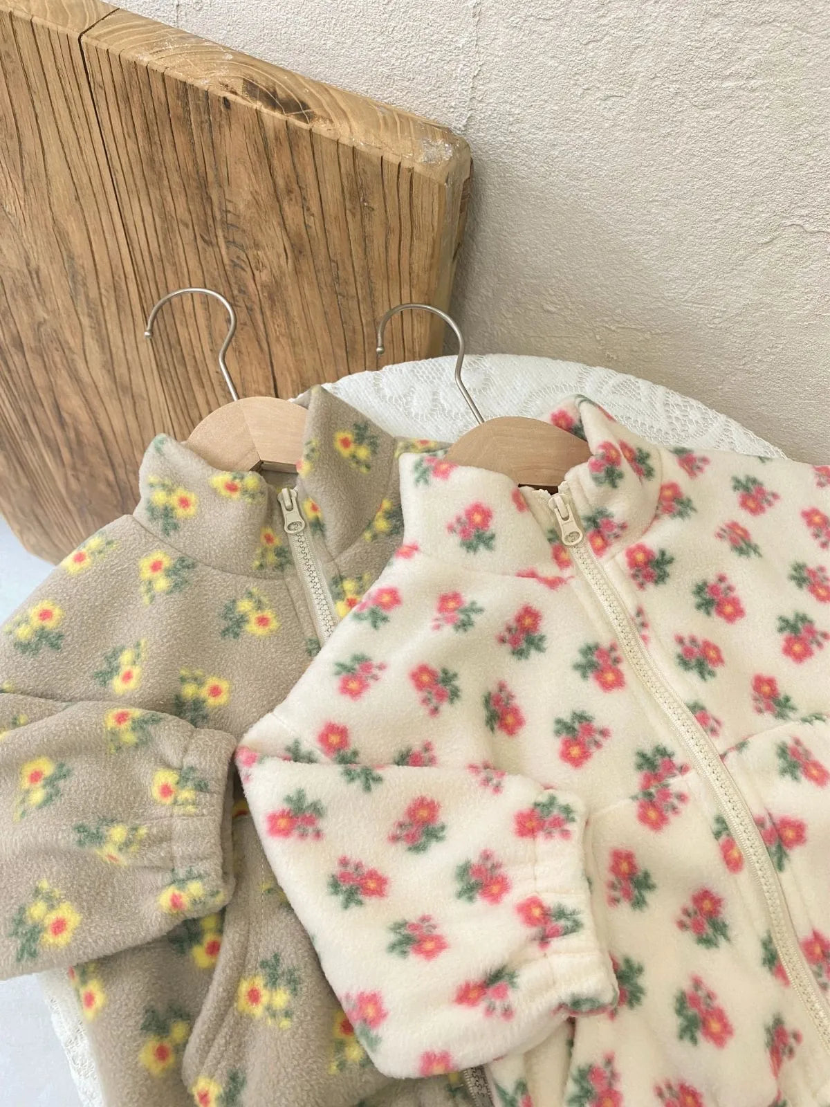 High Collar Floral Shirts Set For Baby Boy And Girl Thick Cotton Tops And Pants Monochrome Plus Velvet Warm For Kids Autumn