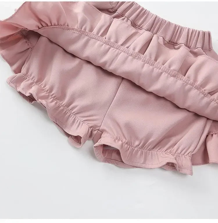 Summer Baby Girls Cake Skirts Solid Elastic Waist Children Girl Pleated Skirts High Quality Preppy Style Junior Girl Dance Skirt