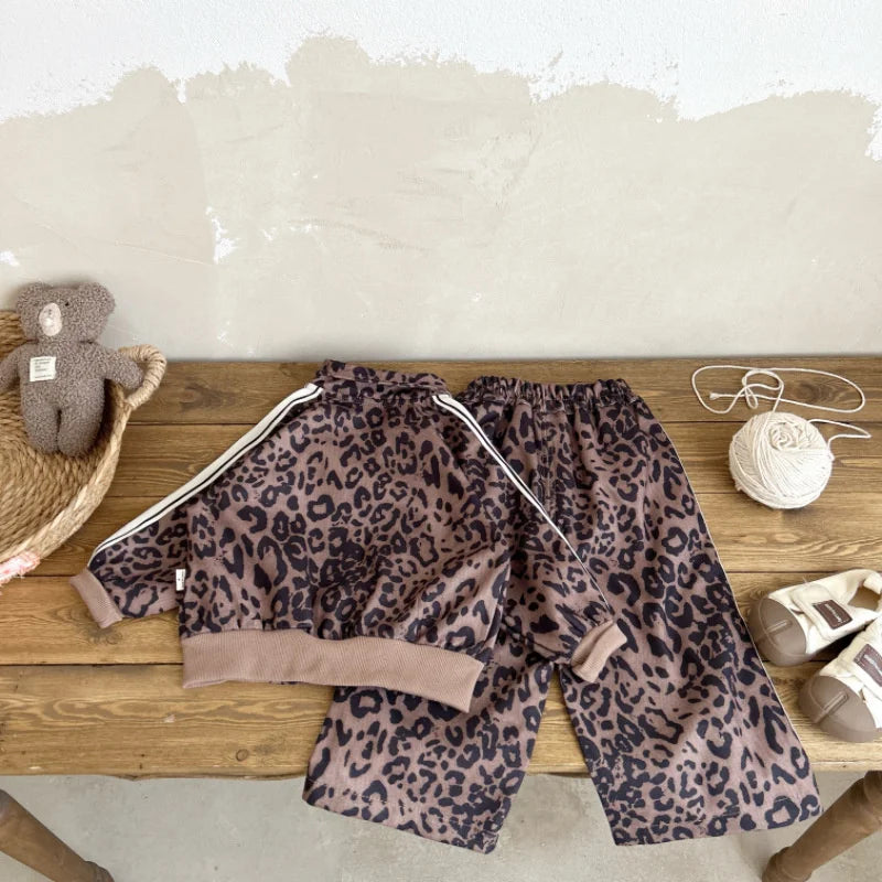 Autumn Girls Sets Children's Warm Suit Kids Zipped Long-Sleeved Coat Trousers 2Pcs New Boys Fashion Outfit Baby Casual Clothes