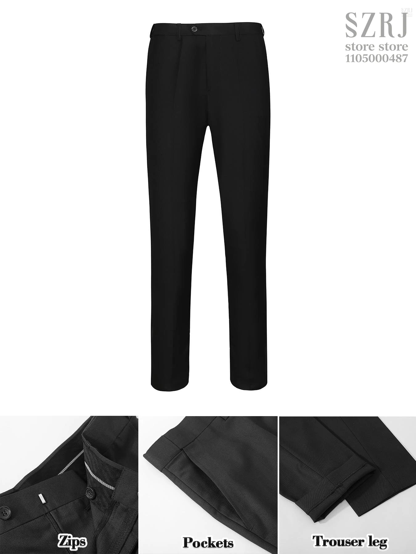 4-Piece Men's Suit: Jacket, Pants, Vest & Gold Tie. Fashionable, Concise, Multifunctional. For Business, Banquets, Weddings.