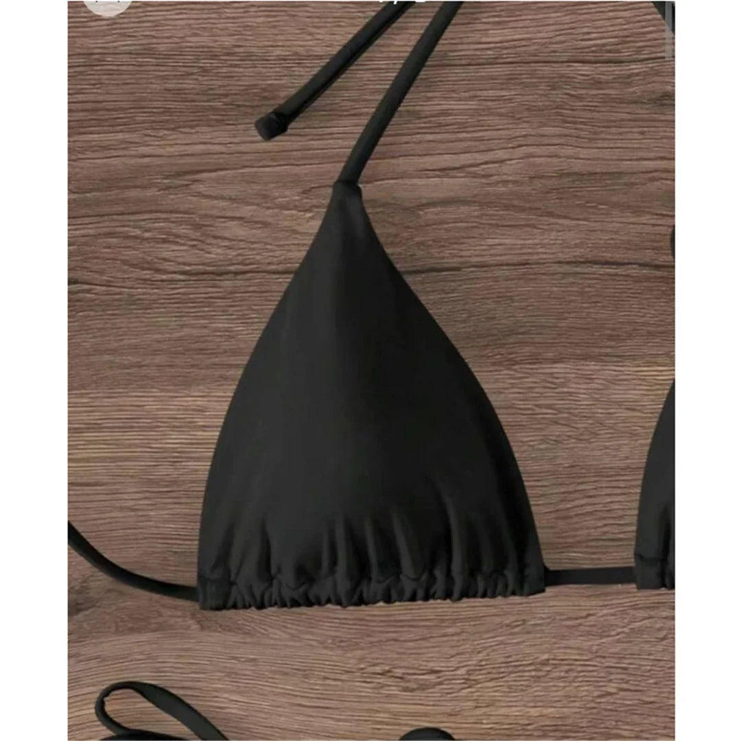 Sexy Flower Bandeau Swimwear Thong Bikini 2025 Women Lace-up Swimsuits Swimming Bathing Suit Brazilian Bikinis Set Mujer Biquini