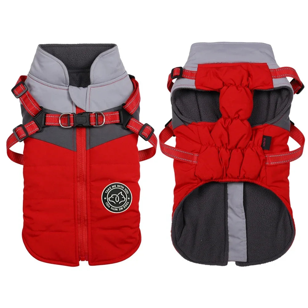Winter Dog Harness Vest Clothes Puppy Clothing Waterproof Warm Pet Jacket Dog Clothes For Small Dogs Shih Tzu Chihuahua Pug Coat