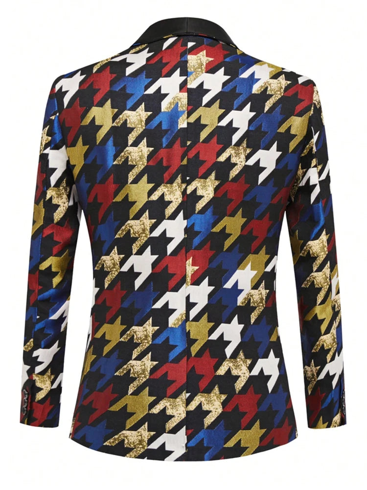 Men's Sport Coats & Blazers Flower Suit Jacket 1 Button Paisley Tuxedo Mardi Gras Carnival Parade Gift