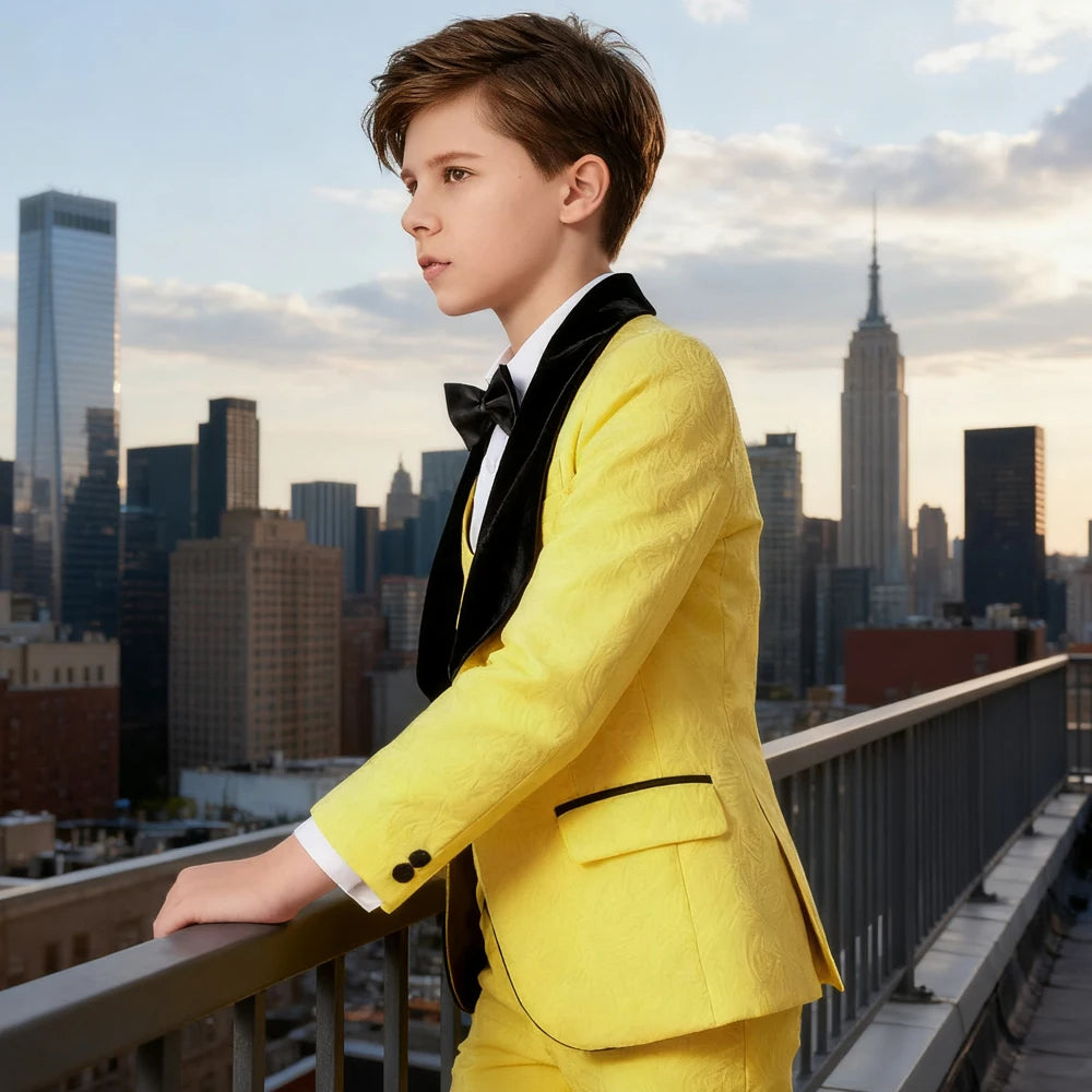 Boy Suits Formal Suit for Boy Costume Boys' white jacquard suit Flower Boys Formal Suit Kids Wedding suit Tuxedo