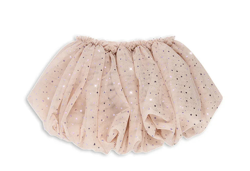 2024 KS Baby Girls Star Sequins Dress Kids Clothes Girls Mesh Princess Dresses Children Casual Skirts Christmas Party Vestidos