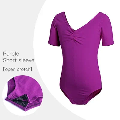 Girls Ballet Leotards Professional Gymnastics Leotard Dance Bodysuits Cotton Dance Leotards Long Sleeve Bodysuit for Dancing