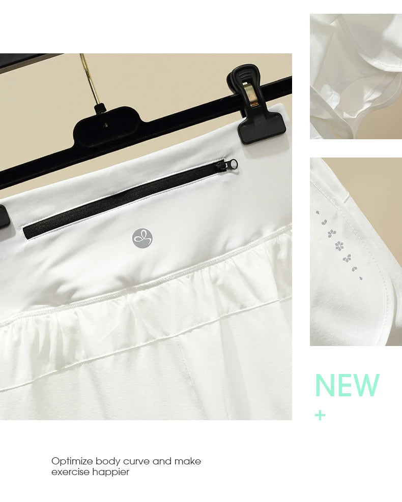 Women Yoga Shorts High Waist Double Layer Running Gym Shorts With Pocket Summer Sportswear Fitness Clothes Jogger Short New