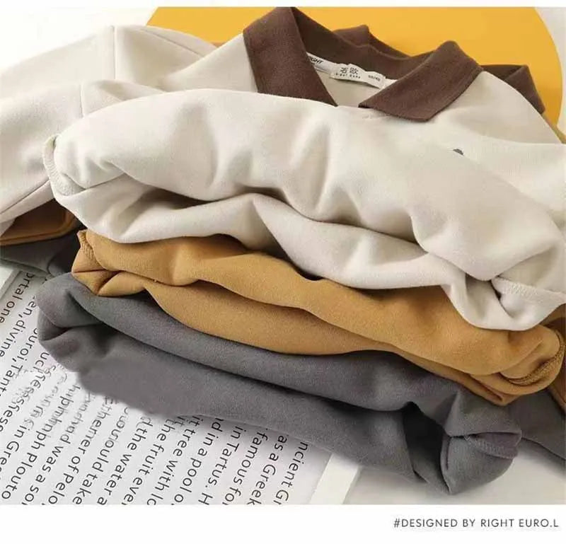 Autumn Boys Sweater Kids Long-Sleeved Pullover Spring  New Children's Fashion Loose Tops Teens  Letter  Casual Jumper 2-8 Years