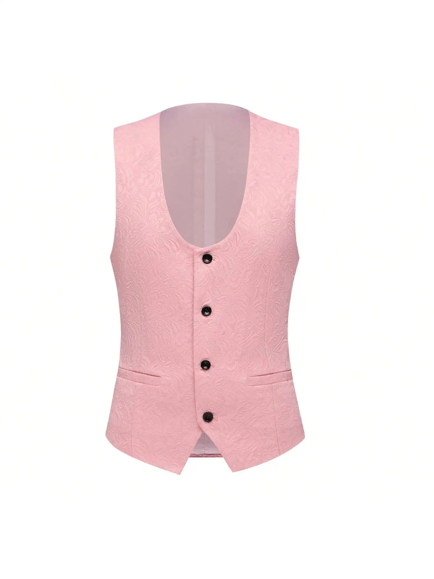 Mens 3 Piece Floral Tuxedo, Jacquard Slim Suit Set, Paisley Blazer Vest and Pants for Prom Wedding