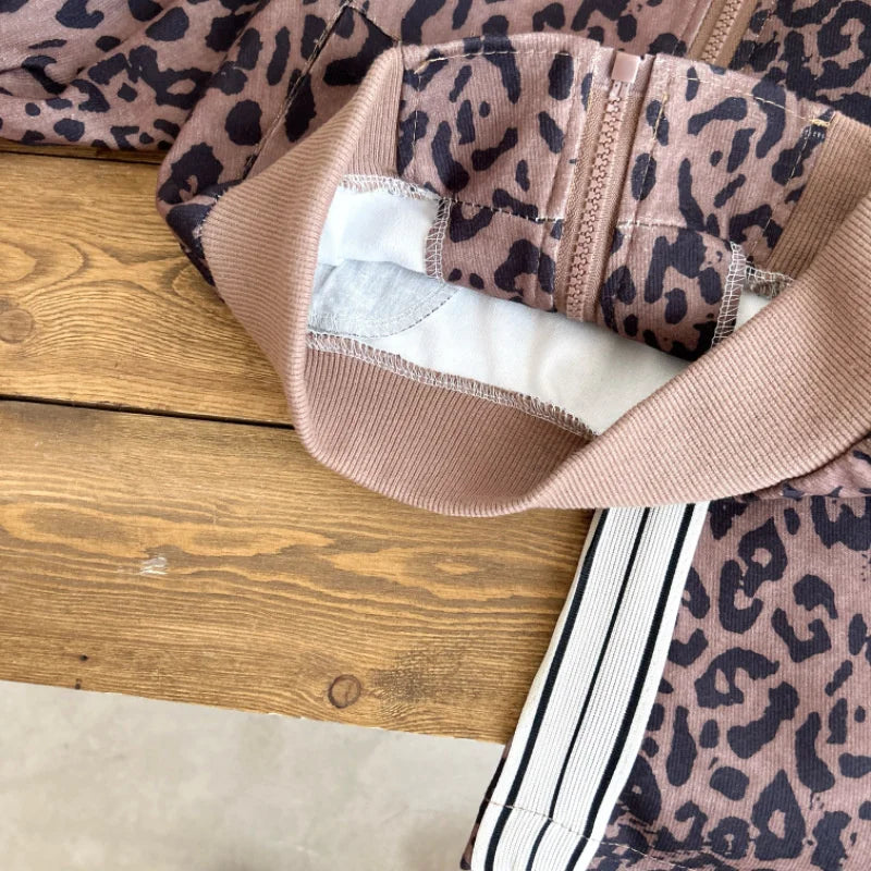 Autumn Girls Sets Children's Warm Suit Kids Zipped Long-Sleeved Coat Trousers 2Pcs New Boys Fashion Outfit Baby Casual Clothes