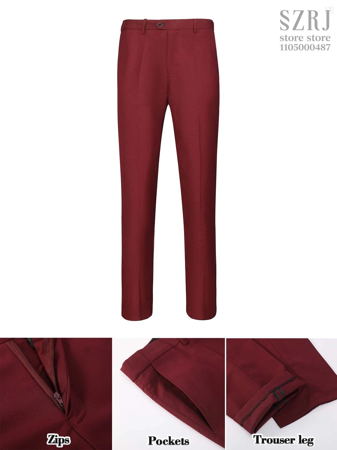 4-Piece Men's Suit: Jacket, Pants, Vest & Gold Tie. Fashionable, Concise, Multifunctional. For Business, Banquets, Weddings.
