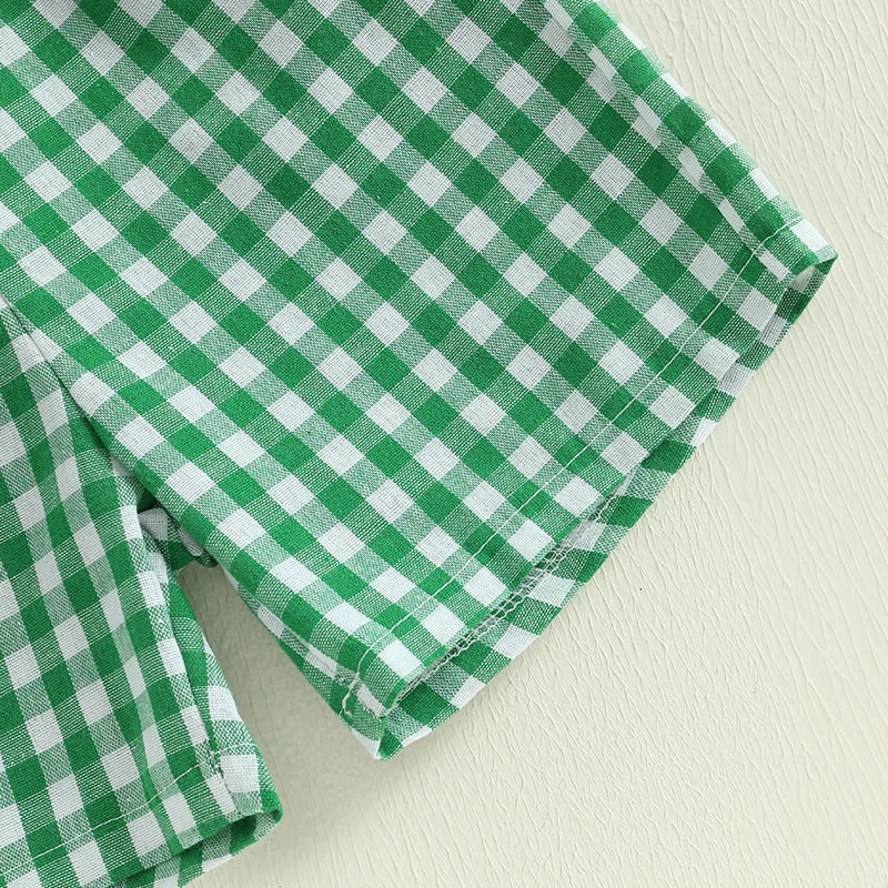 Toddler Boys Casual Outfits Cute Animal Print Short Sleeves T-Shirt and Elastic Denim Shorts Set for Summer Wear