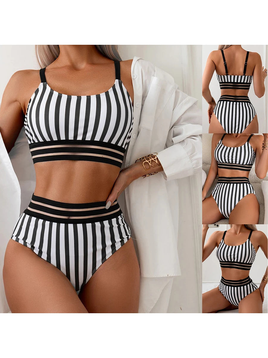 Women s Floral Print Bikini Set V-Neck Halter Bikini Tops Low Rise Bikini Bottoms Swimsuits for Summer Vacation Beach Pool Party