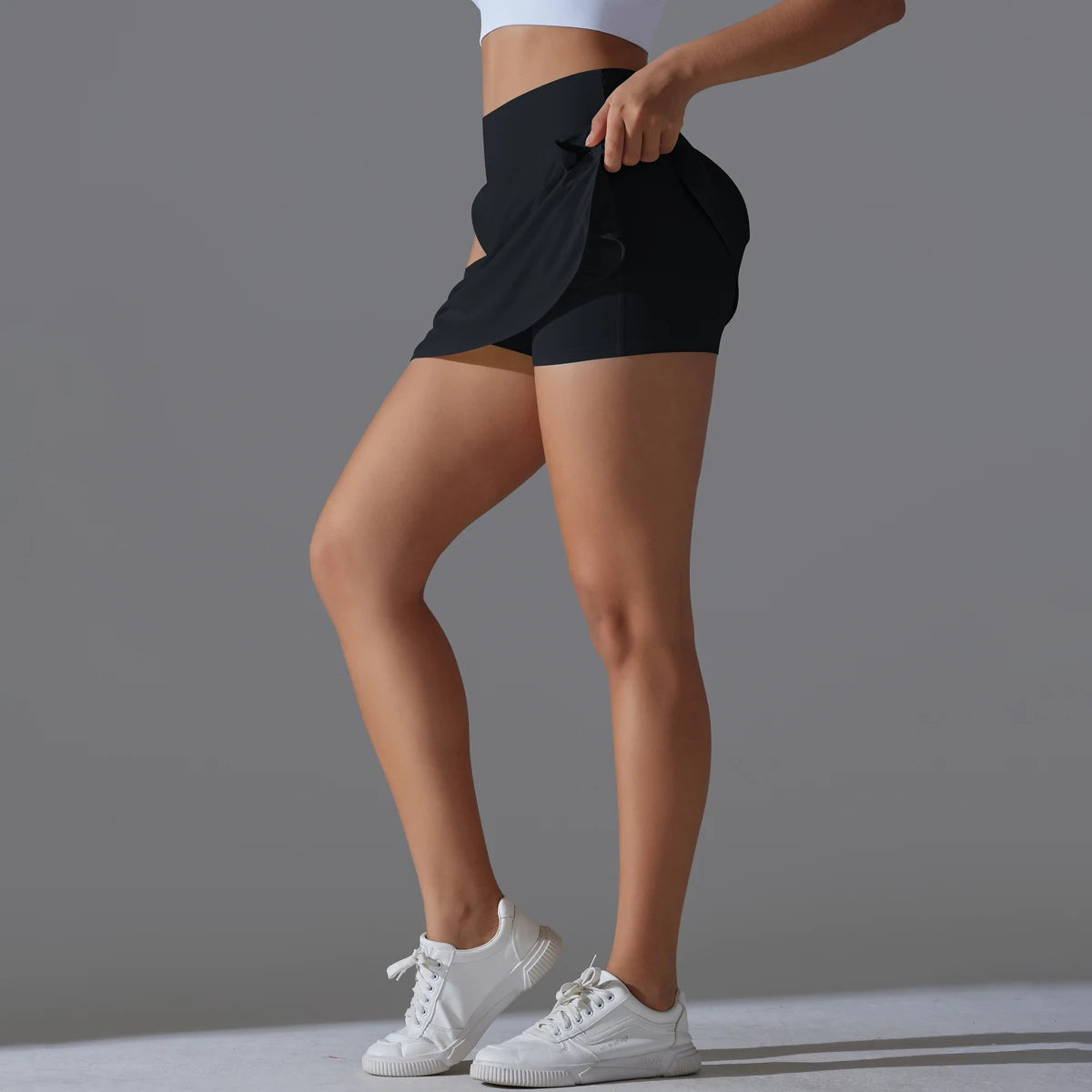 Outdoor Sports Yoga Skirt Badminton Tennis Skirt High Waist Breathable Sweat Skirt Active Athletic Yoga Fitness Skirt Short
