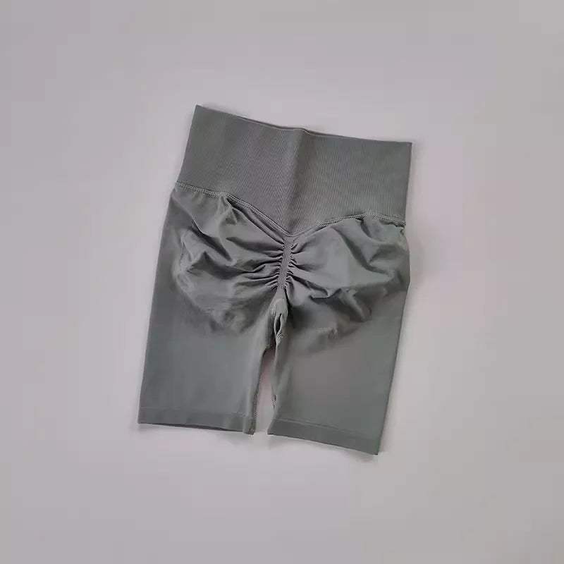 Summer Women's Yoga Shorts High Waist Fitness Workout Shorts  Sexy Booty Sport Shorts Soft Gym Shorts Running Cycling Shorts