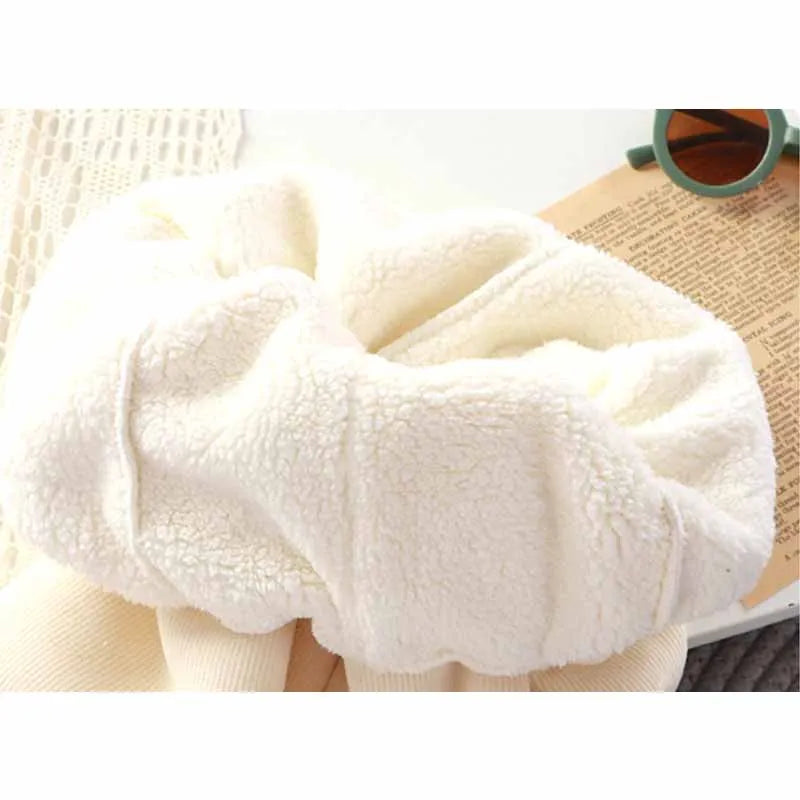 Boys Girls Fleece Line Pants Winter Children Thick Velvet Warm Trousers Autumn New Girls Elastic Solid Casual Sweatpants 2-12Y