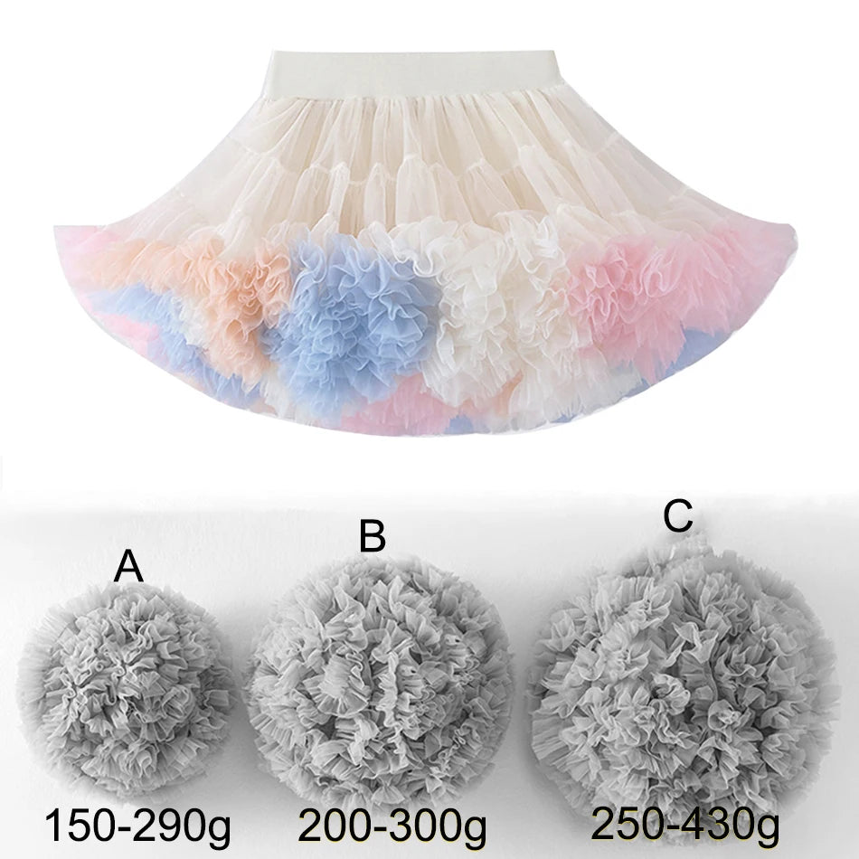 Summer Girls Tutu Luxury Fluffy Princess Skirt Little Girl Birthday Party Clothes Stage Performance Outfits Fashion Streetwear