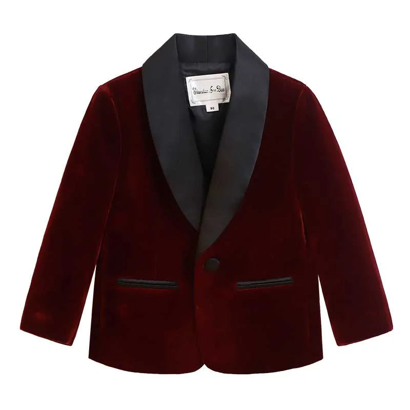 Children New Year Photography Jakcet Boys Formal Ceremony Costume Coat Kids Girls Piano Wedding Performance Birthday Party Dress