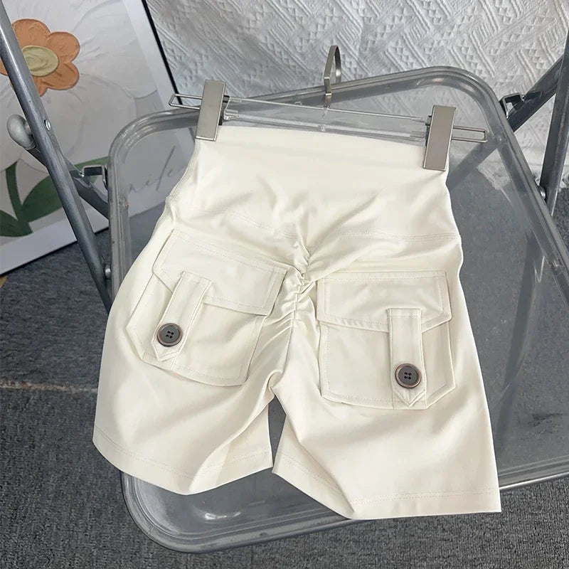 Women Yoga Shorts High Waist Workout Shorts Fitness Yoga Lift Butt Fitness Ladies Yoga Gym Running Short Pants Sportswear