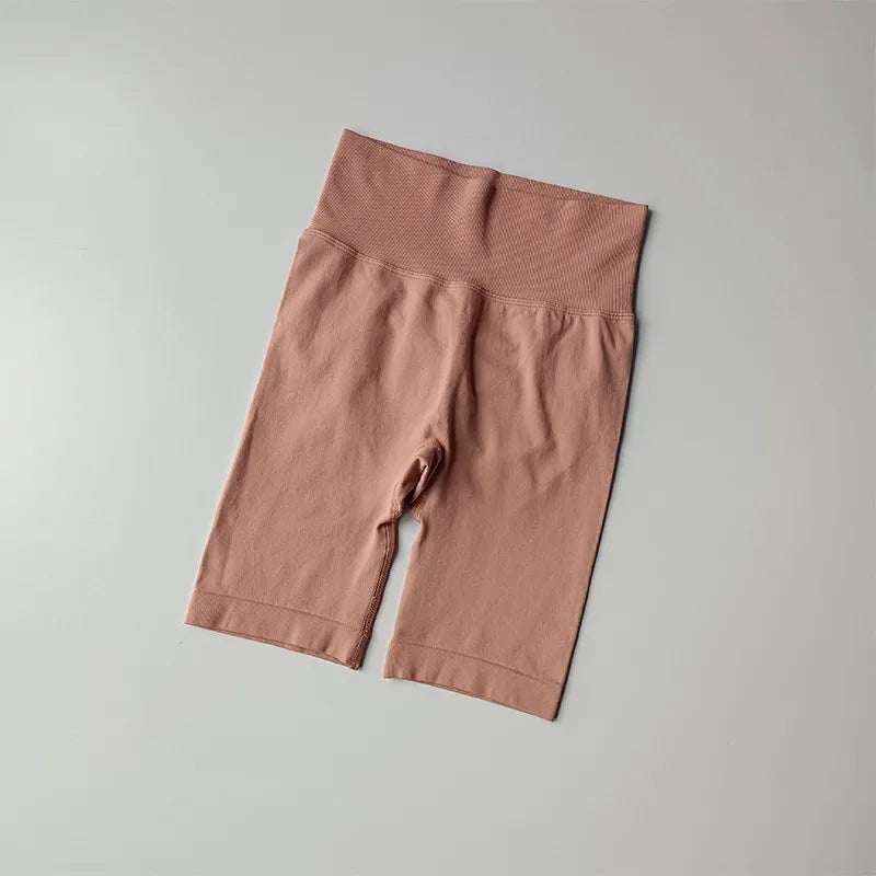 Summer Women's Yoga Shorts High Waist Fitness Workout Shorts  Sexy Booty Sport Shorts Soft Gym Shorts Running Cycling Shorts