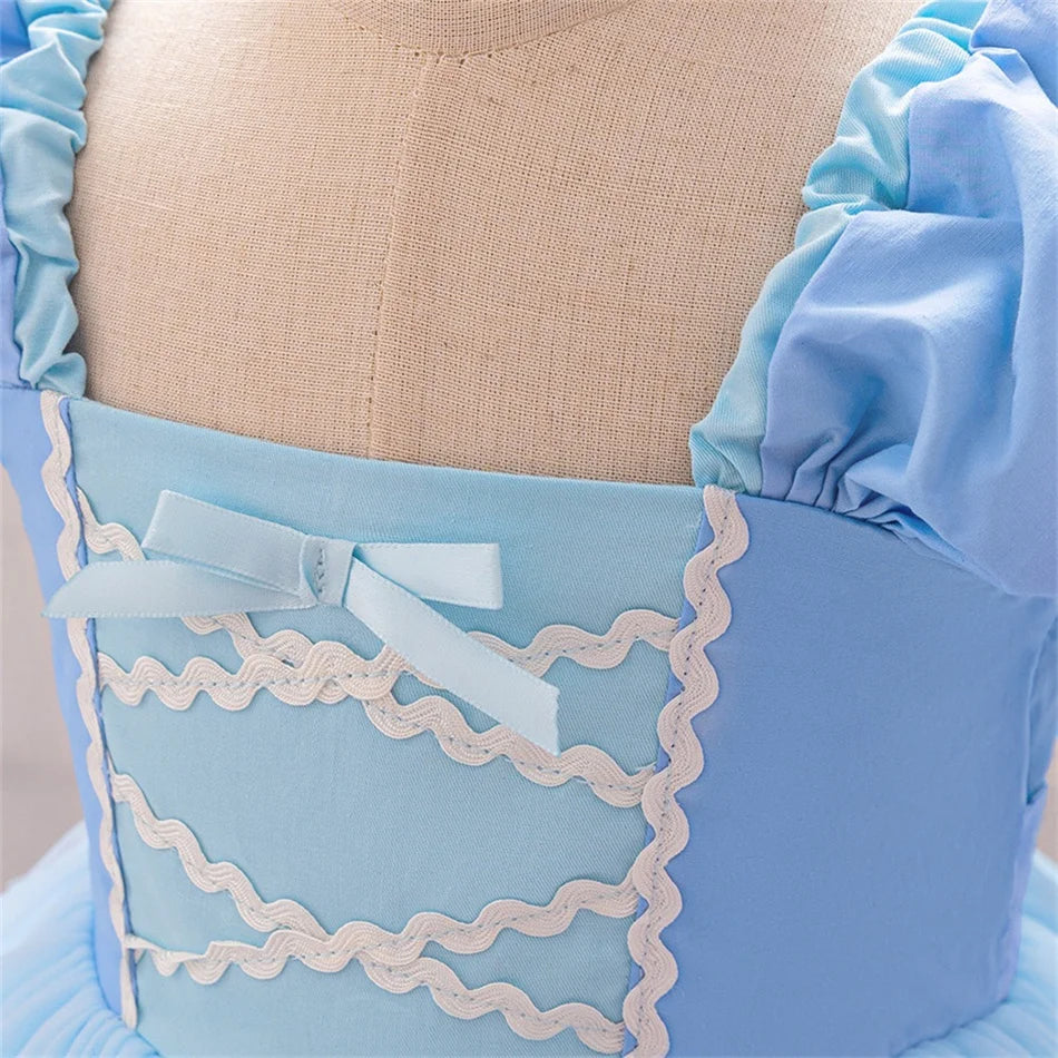 Snow White Rapunzel Sofia Purple Princess Dress Toddler Cosplay Halloween Carnival Party Mesh Gown Girls Birthday Bow Vestidos