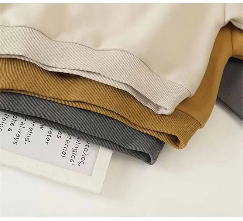 Autumn Boys Sweater Kids Long-Sleeved Pullover Spring  New Children's Fashion Loose Tops Teens  Letter  Casual Jumper 2-8 Years