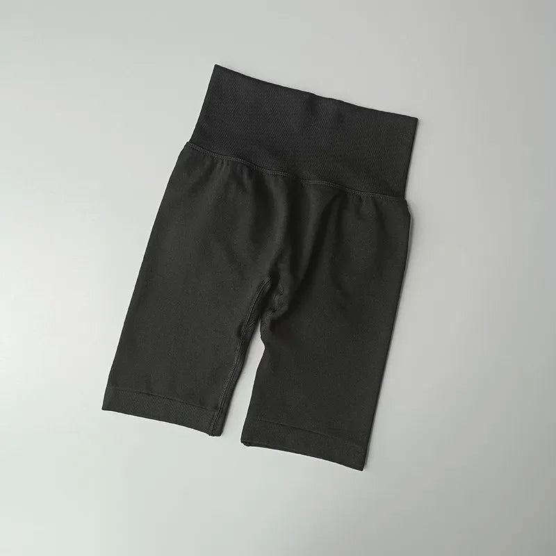 Summer Women's Yoga Shorts High Waist Fitness Workout Shorts  Sexy Booty Sport Shorts Soft Gym Shorts Running Cycling Shorts