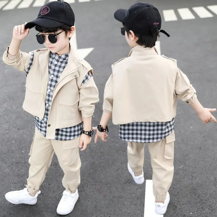 Coat Set Clothing for Boys Children's Junior Boys' Autumn Winter Top Bottom Korean 2025 4 Years 3 Year Old Boy Clothes Kids Suit