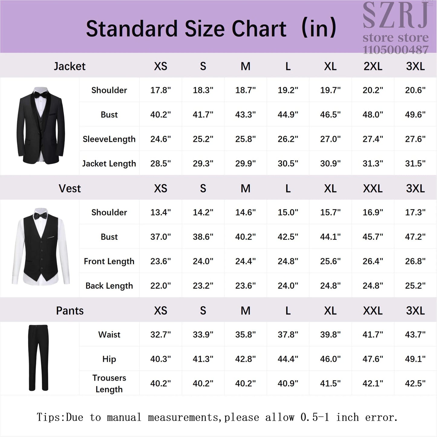 4-Piece Men's Suit: Jacket, Pants, Vest & Gold Tie. Fashionable, Concise, Multifunctional. For Business, Banquets, Weddings.