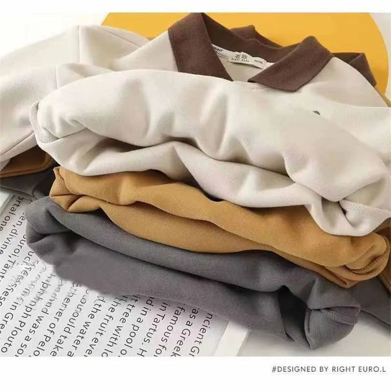 Autumn Boys Sweater Kids Long-Sleeved Pullover Spring  New Children's Fashion Loose Tops Teens  Letter  Casual Jumper 2-8 Years