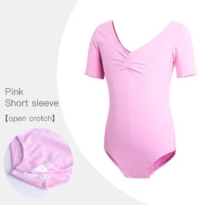 Girls Ballet Leotards Professional Gymnastics Leotard Dance Bodysuits Cotton Dance Leotards Long Sleeve Bodysuit for Dancing