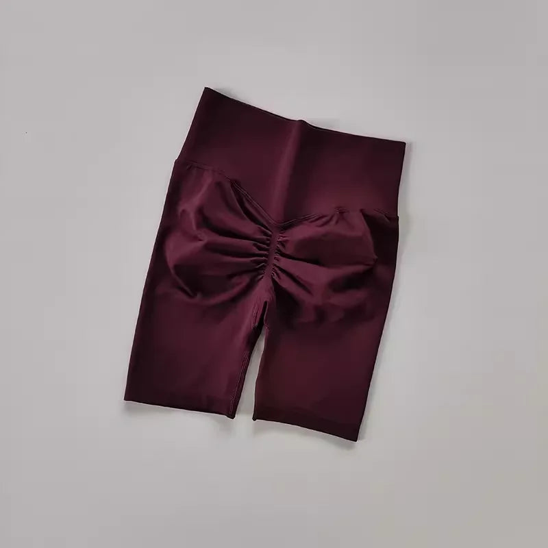 Summer Women's Yoga Shorts High Waist Fitness Workout Shorts  Sexy Booty Sport Shorts Soft Gym Shorts Running Cycling Shorts