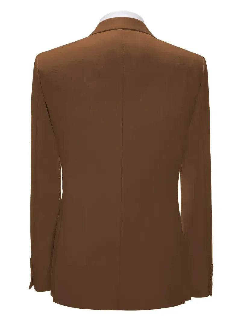 New Men's Suits 3 Pieces Groom Bestman Slim Fit Wedding Prom Party Tuxedo Elegant Formal Events Dress Suit (Blazer+Pants+Vest)