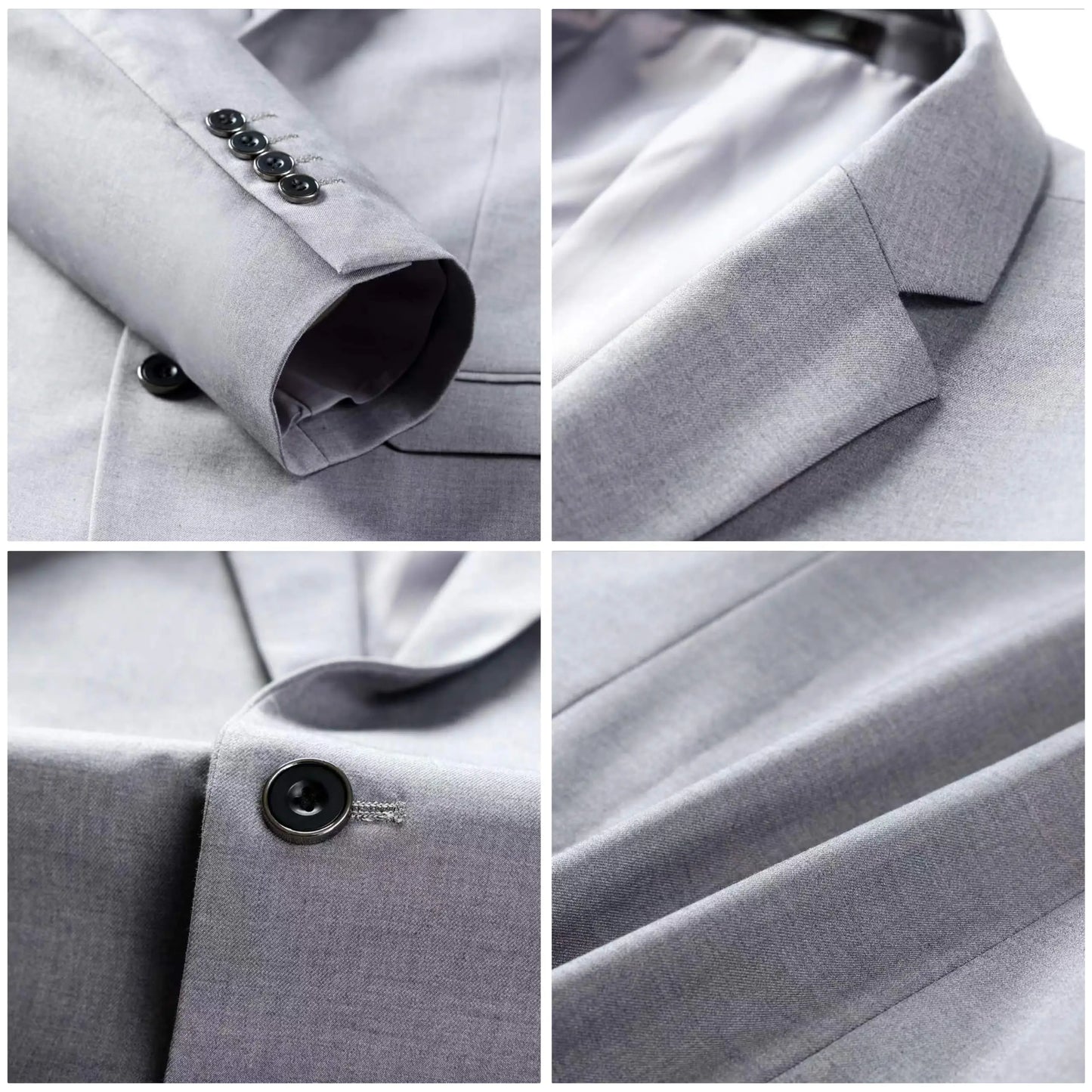 TweedLad Men's Business Suit Set Groomsmen Regular Fit-Tuxedo Jacket+Trousers Men Suit Set Lapel Formal Stylish Buttons Pockets