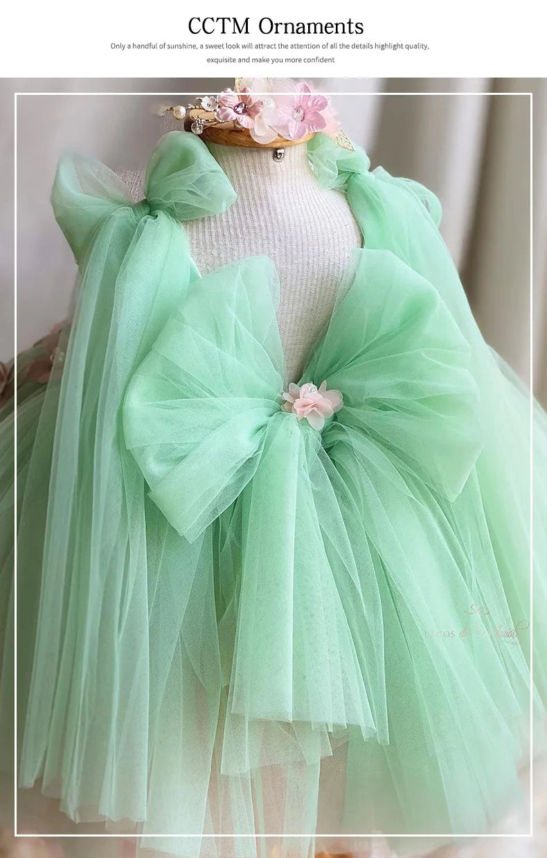 Luxurious and Elegant Flower Girl Princess Dress Mesh Formal Christmas Fluffy Dress Lolita Butterfly Girl Birthday Party Dress