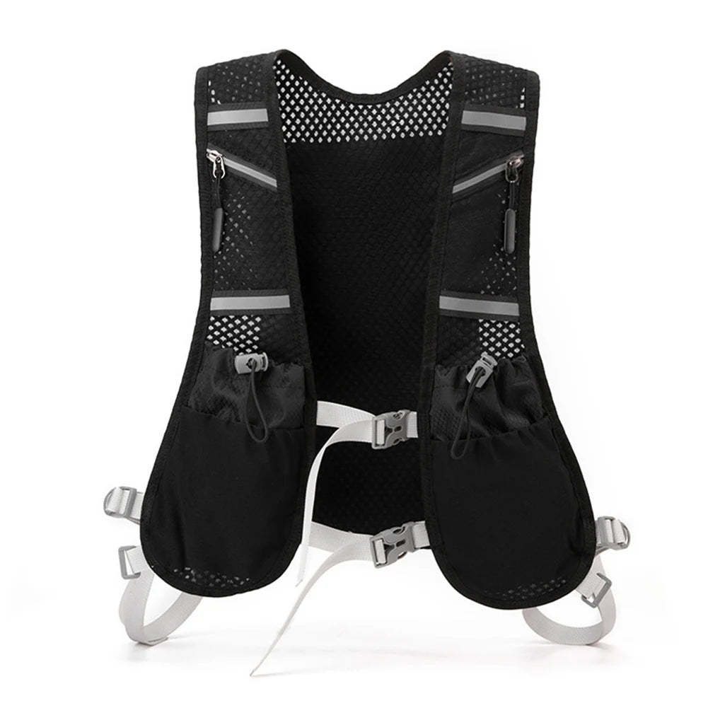 Hydration Running Vest Running Phone Holder Vest Multi-pockets Lightweight Cycling Backpack Breathable for Outdoor Sports