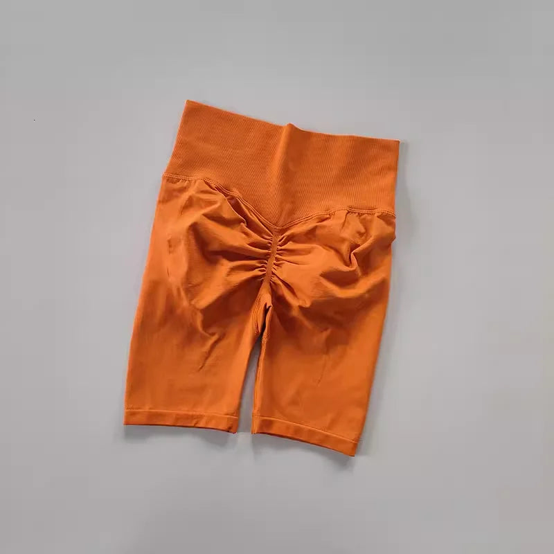 Summer Women's Yoga Shorts High Waist Fitness Workout Shorts  Sexy Booty Sport Shorts Soft Gym Shorts Running Cycling Shorts