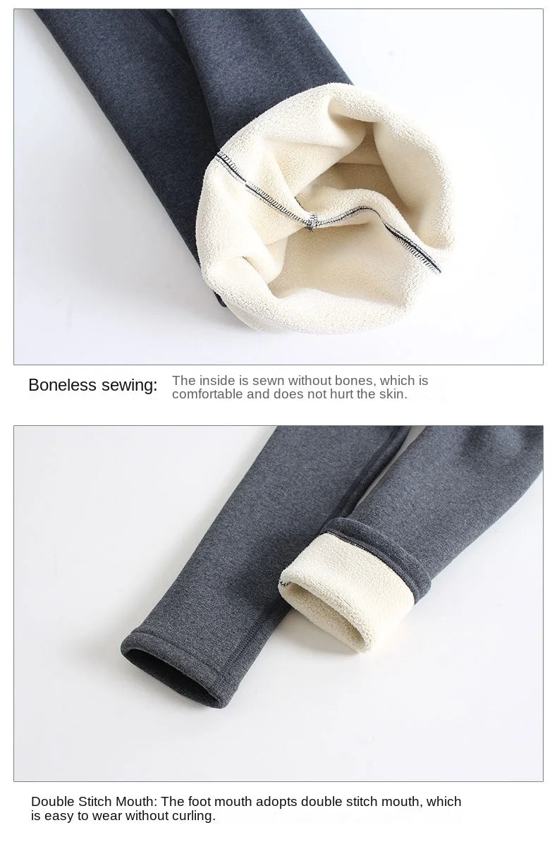 Girls Leggings Boneless Fleece Thickened Autumn Winter Fleece Pants Children's Leggings Winter Solid Color Trousers Outer Wear