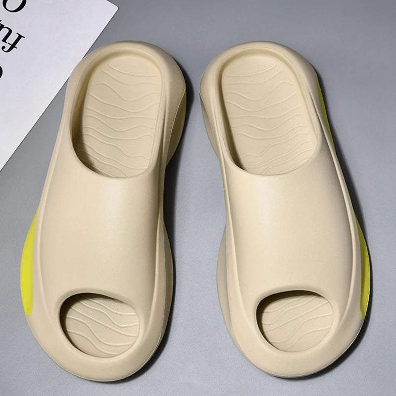 Oulylan Summer Cool Women Men Slippers Soft Sandals Women Beach Casual Shoes Light EVA Slides Men Flip-flops Men's Sandals