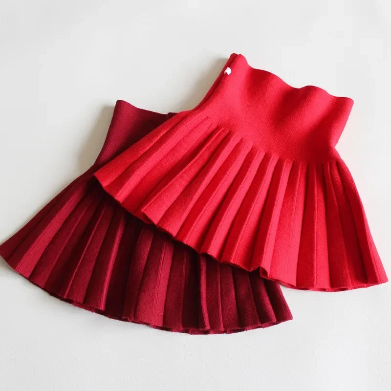 1pcs Kids Cute Slim Fit Tutu Short Skirt Girls Pleated Skirt Childrens Baby Solid Sweet Pink Beach Mini Princess Skirt 110-170cm