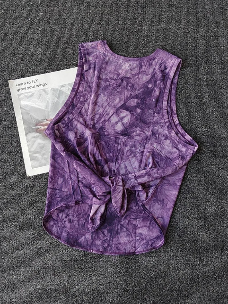 Sports Vest Women's Quick Drying Loose Running T-Shirt Fitness Top Sleeveless Yoga Shirt Beautiful Back Breathable Mesh T-shirt