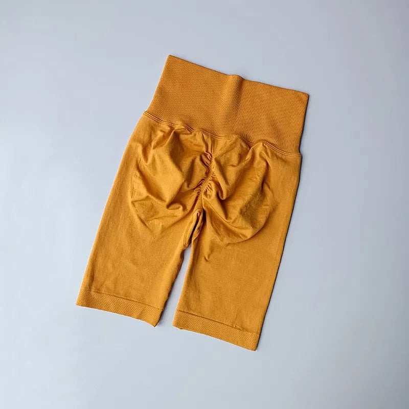 Summer Women's Yoga Shorts High Waist Fitness Workout Shorts  Sexy Booty Sport Shorts Soft Gym Shorts Running Cycling Shorts