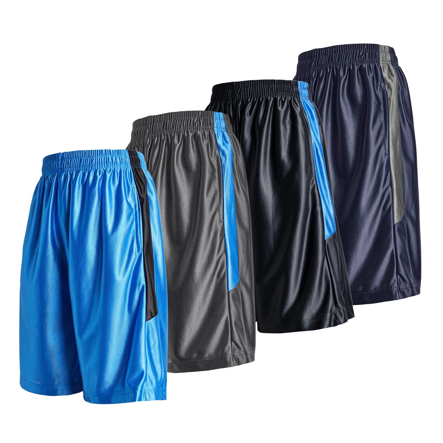 4-piece men's casual striped basketball shorts summer basketball running fitness quick drying shorts