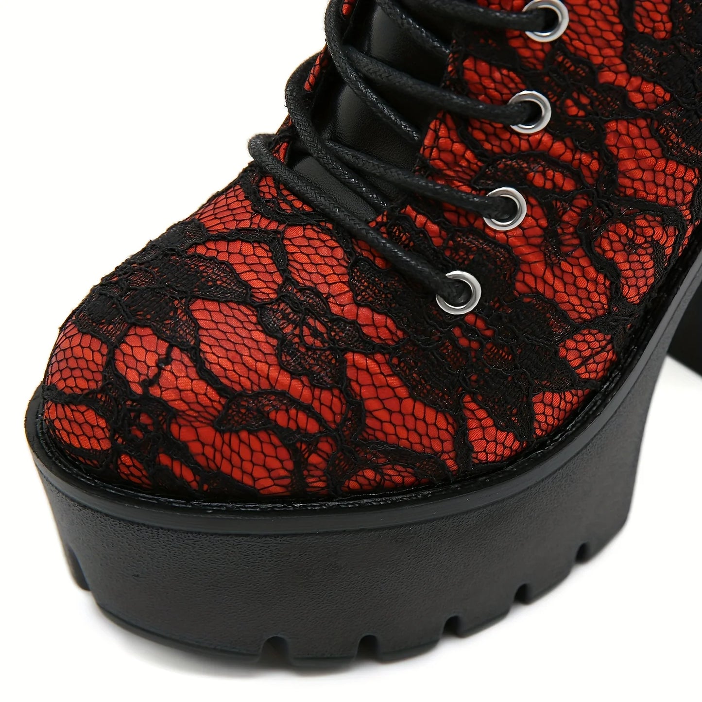 Women's Y2K Goth Punk Platform Ankle Boots Fashion Block Chunky High Heels Buckle Lace-Up Side Zipper Party Cosplay Boots Woman