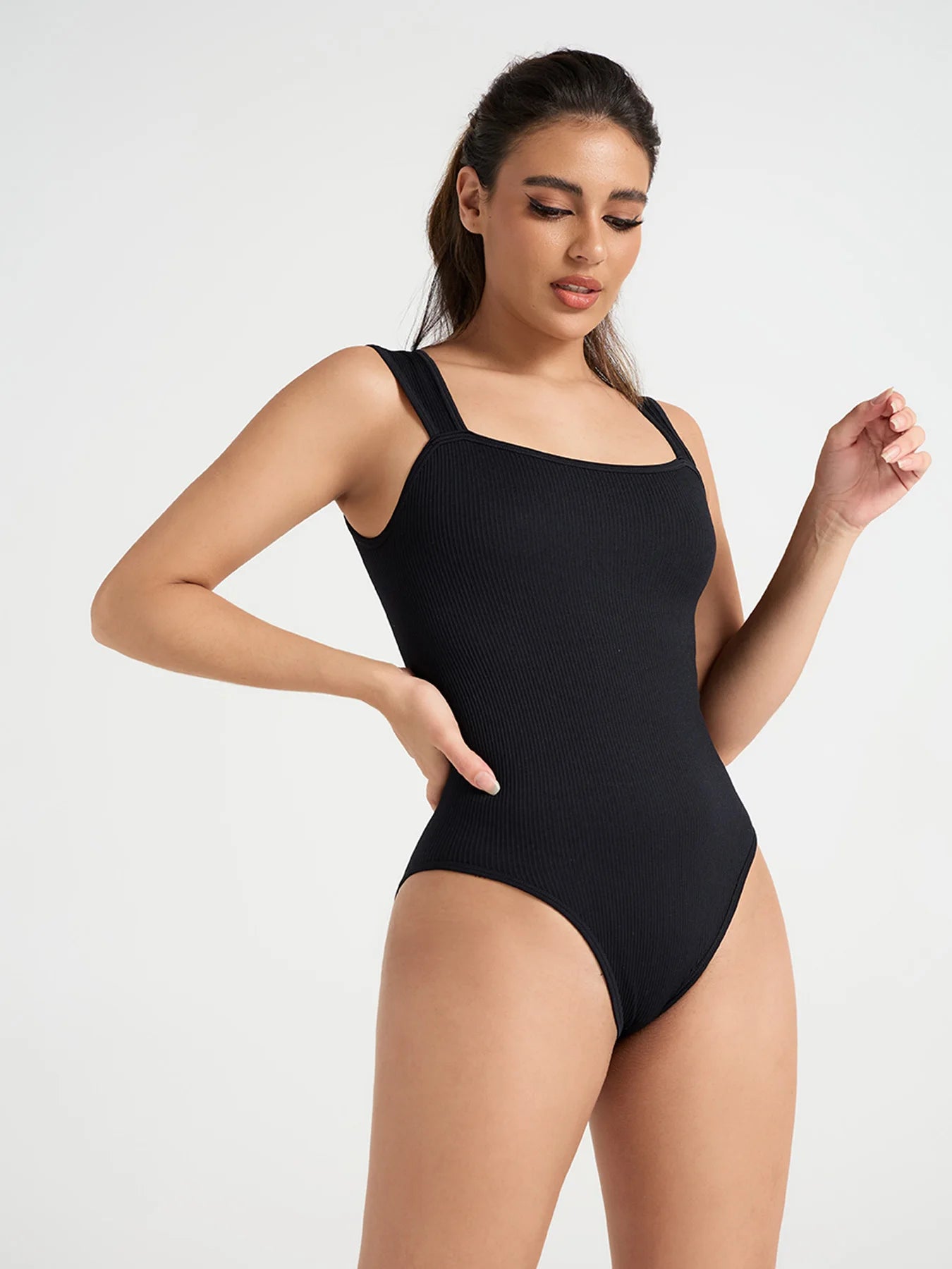 Sleeveless Knit Seamless Bodysuit Hot Summer Bodycon Fitness Yoga Training High Elastic Sports Rompers Clubwear